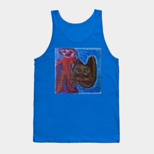 Cat and mousy girl Tank Top